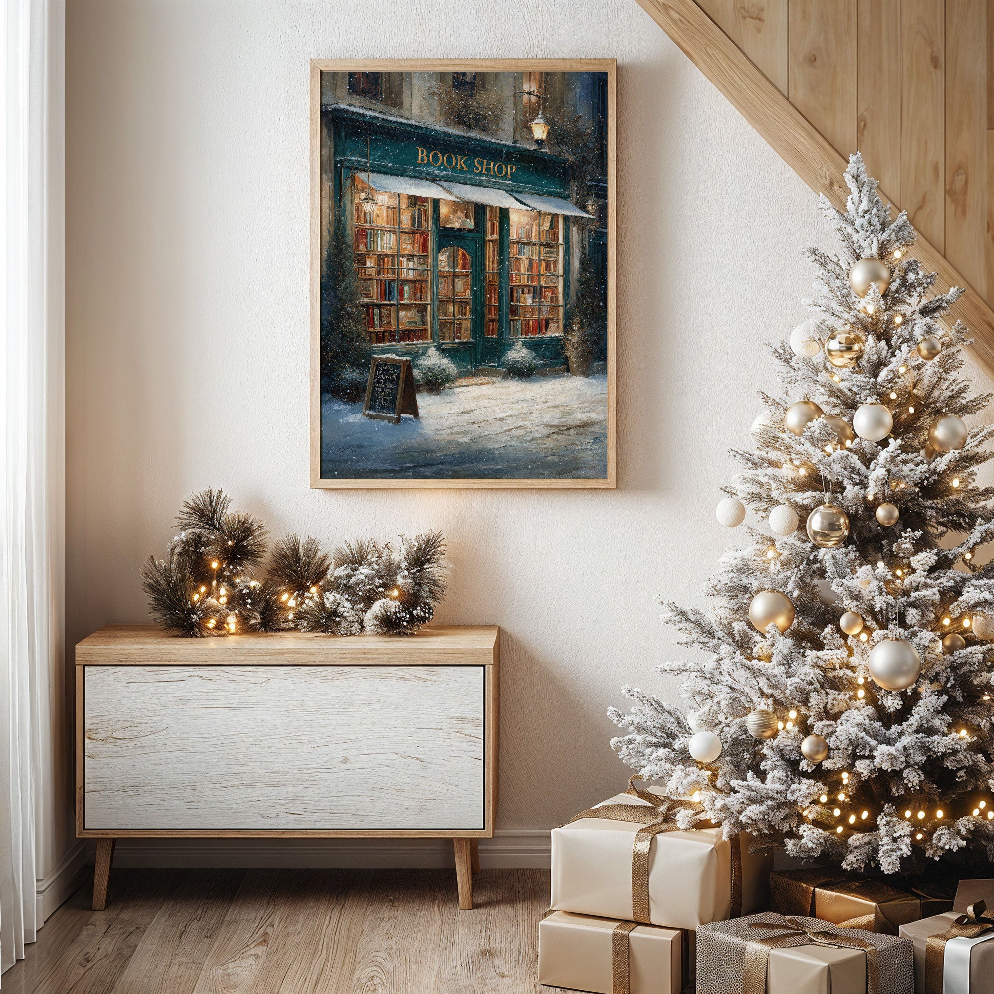 Winter Tales Behind Teal Windows