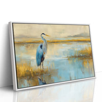 Blue Sentinel At Golden Marsh