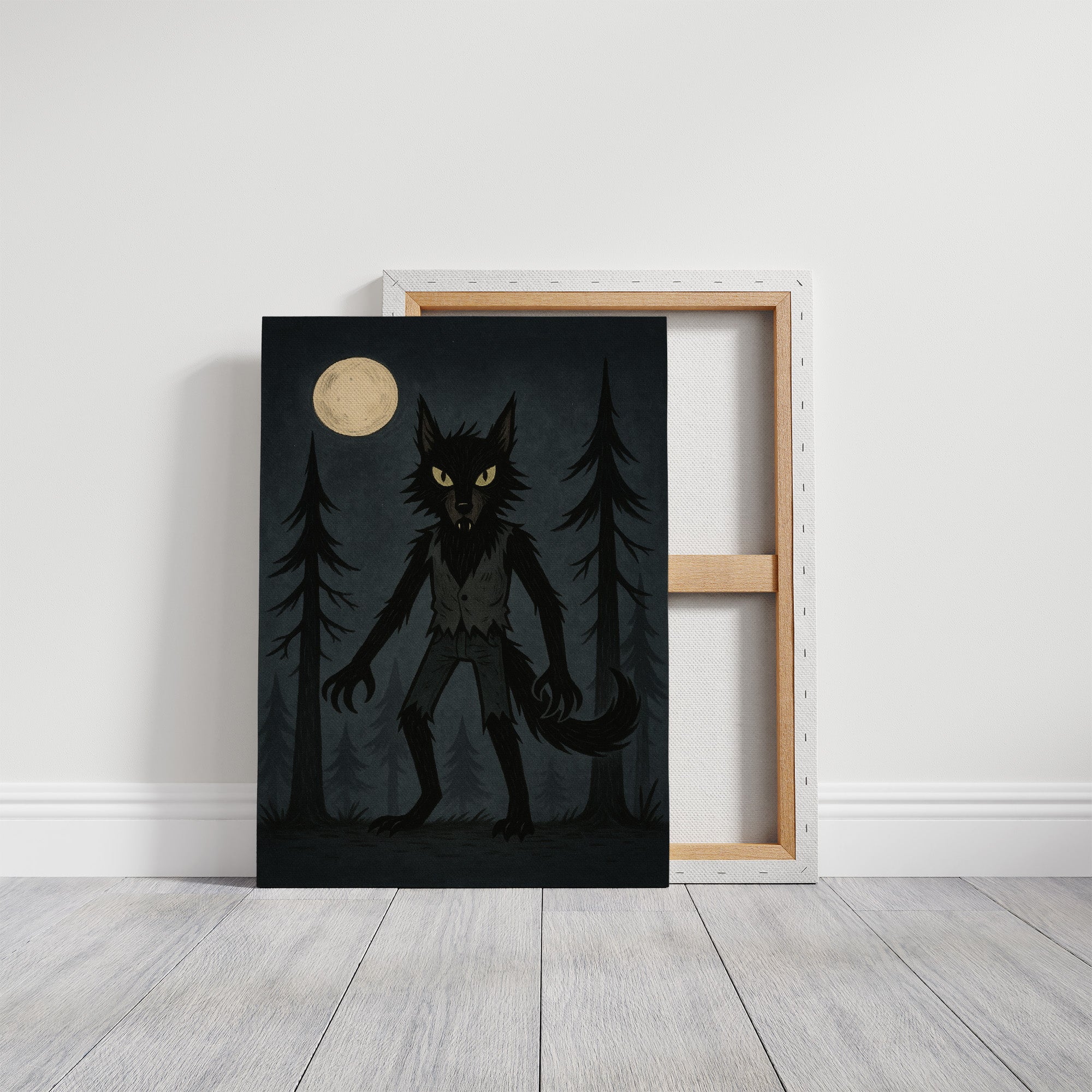 Moonlit Beast Of Pine Forest