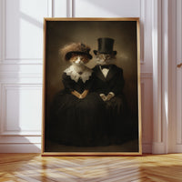 Feline Elegance in Vintage Attire