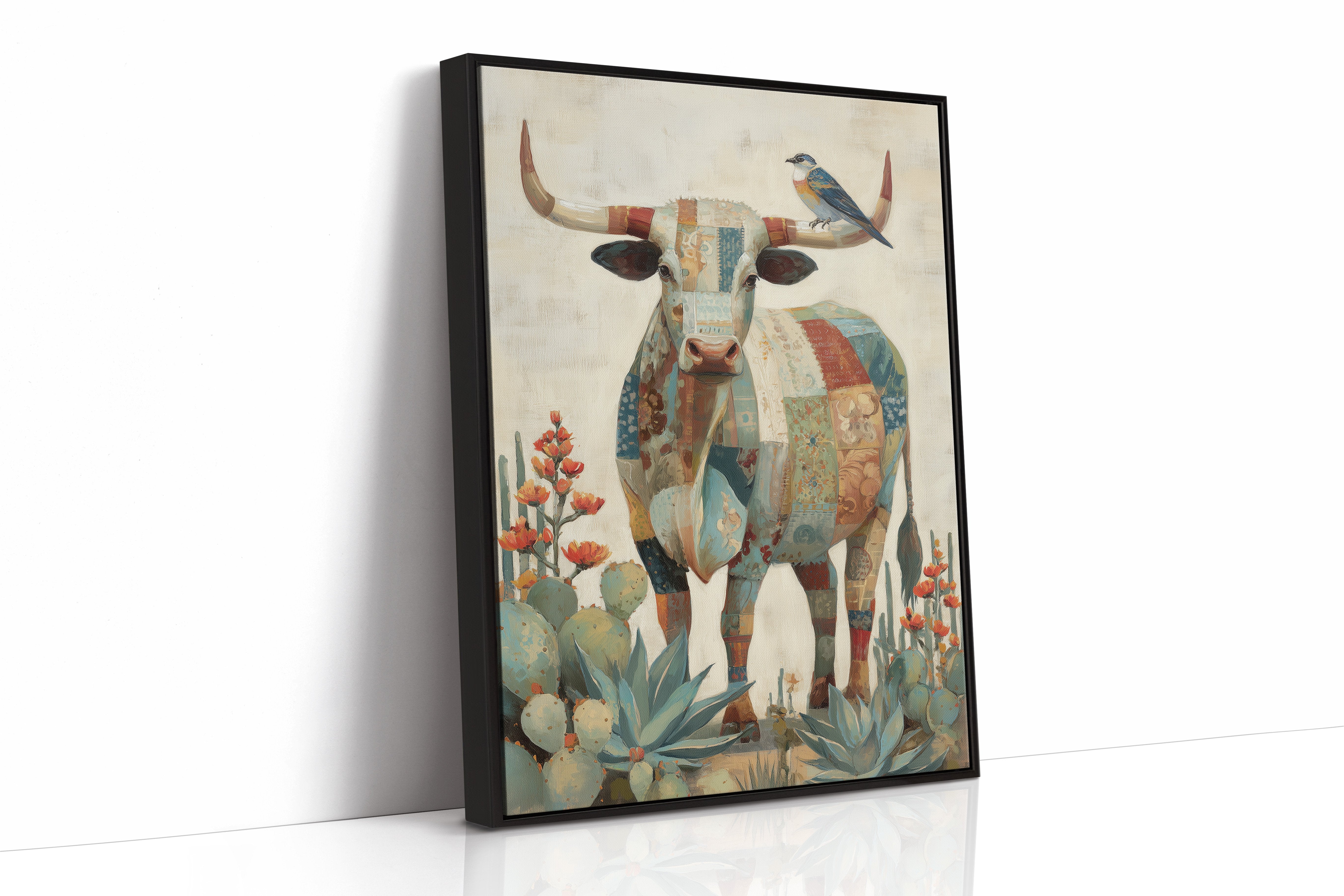 Patchwork Bull With Desert Song