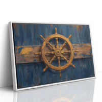 Captain's Helm Against Azure Tides