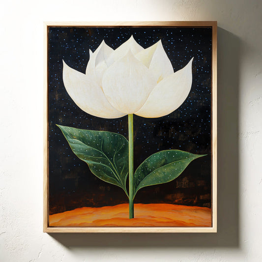 Lotus Rises Through Starlit Earth