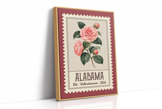 Alabama Camellia Postage Stamp