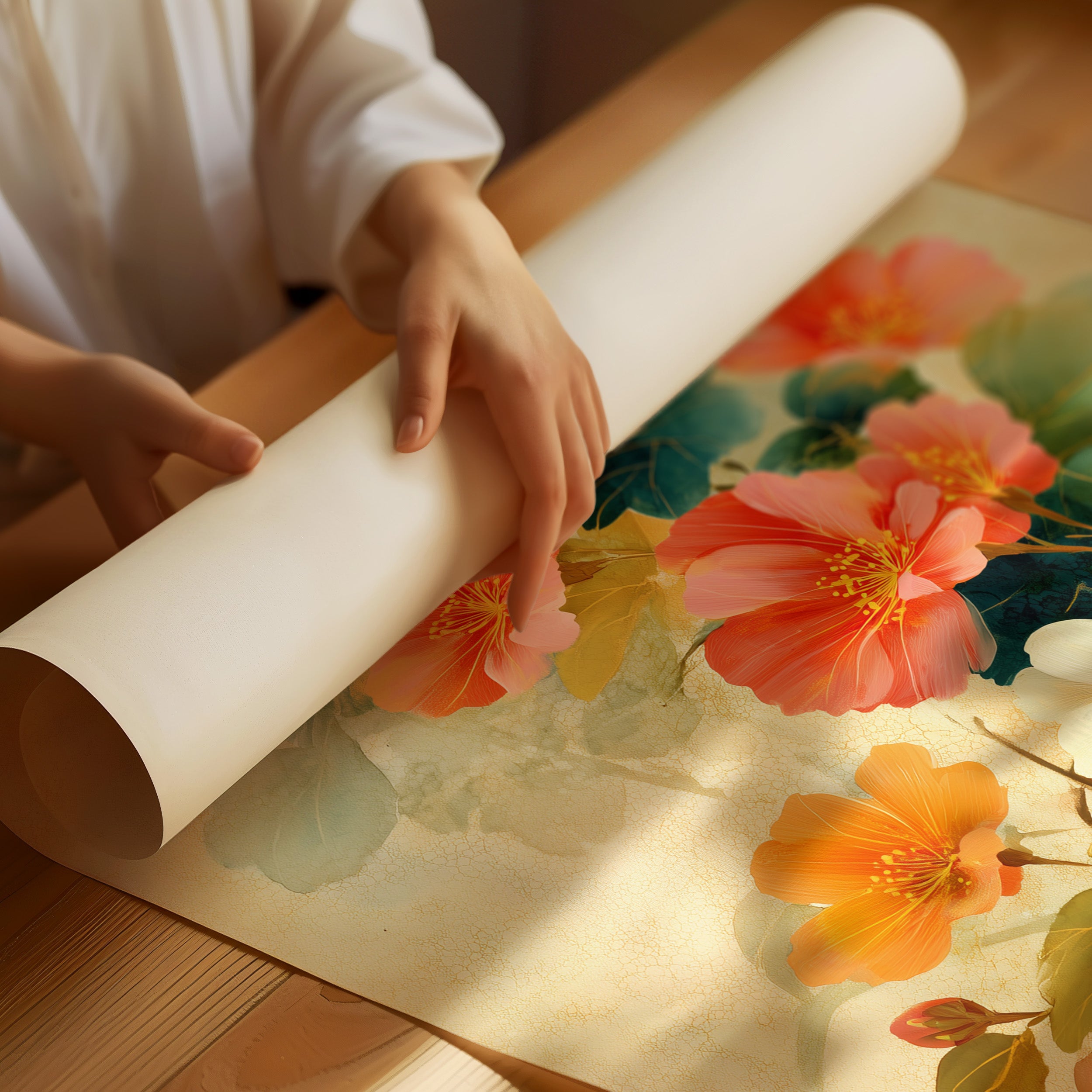 Coral Blooms Between Library Lines