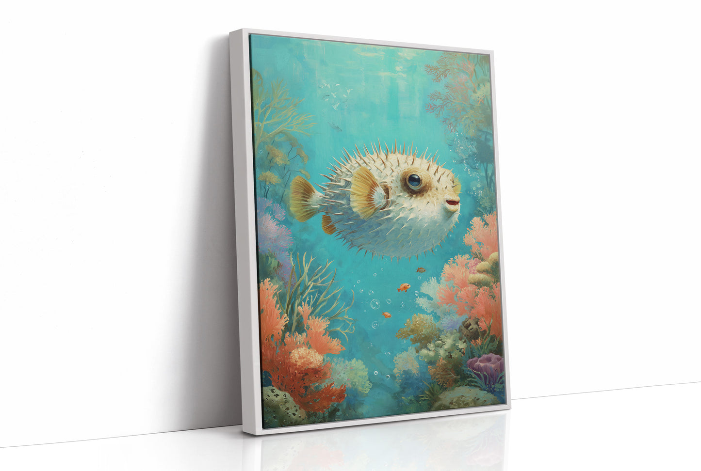 Pufferfish Dances Through Coral Symphony