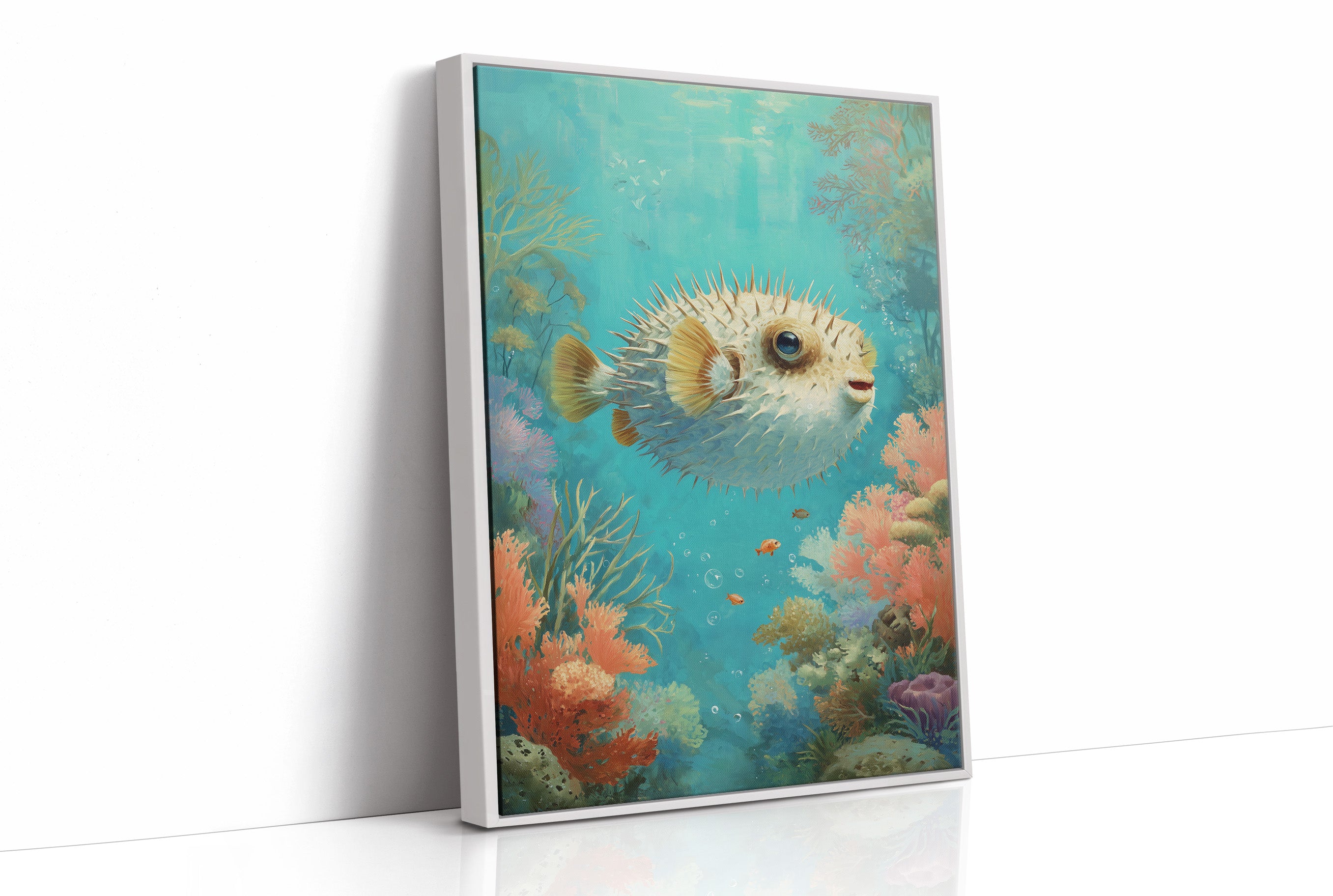 Pufferfish Dances Through Coral Symphony