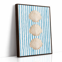 Oceanic Rhythm: Shells Against Azure Streams