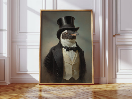 Dapper Penguin in Formal Attire