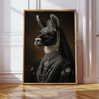 Regal Llama in Opulent Attire