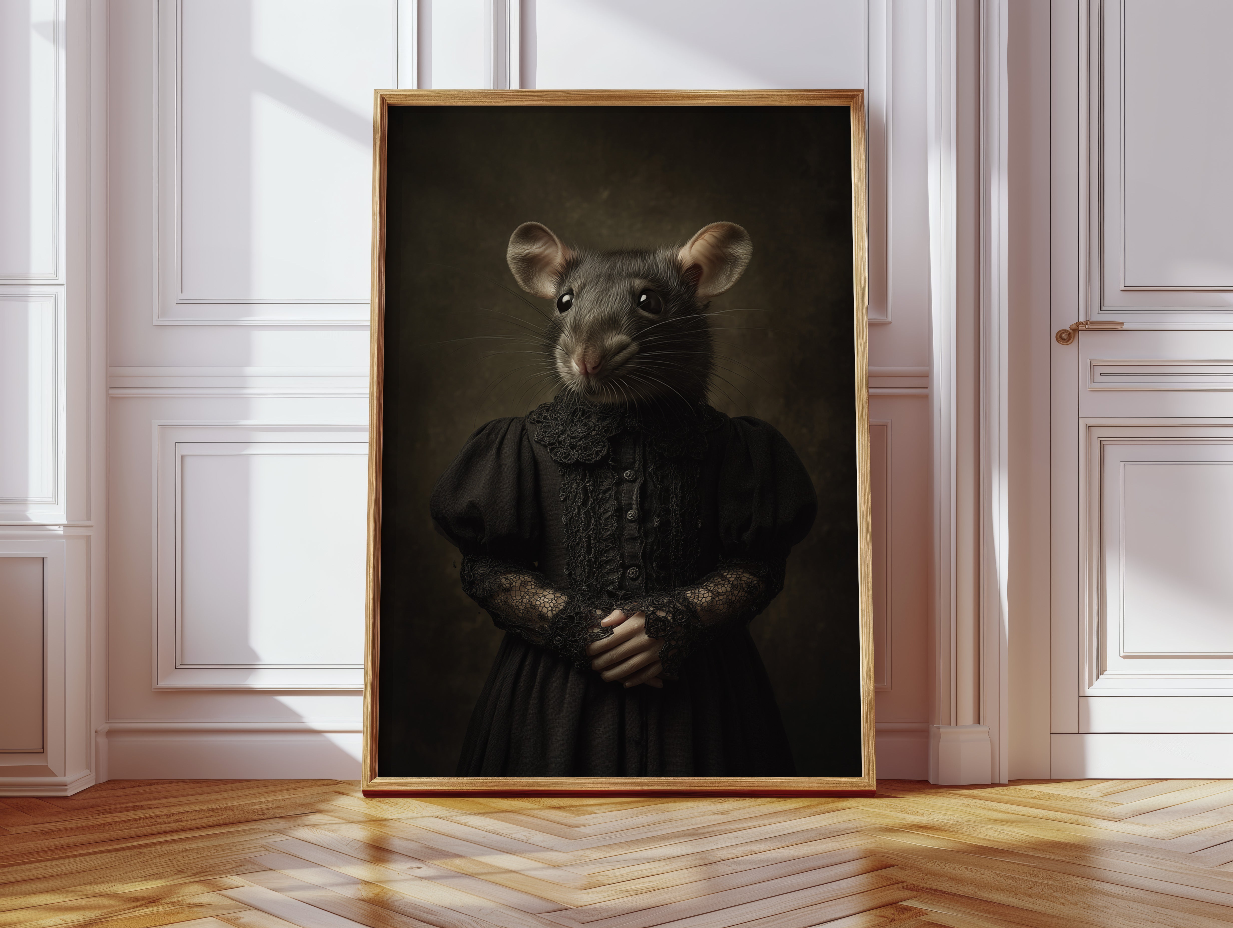 Elegant Rodent in Victorian Attire
