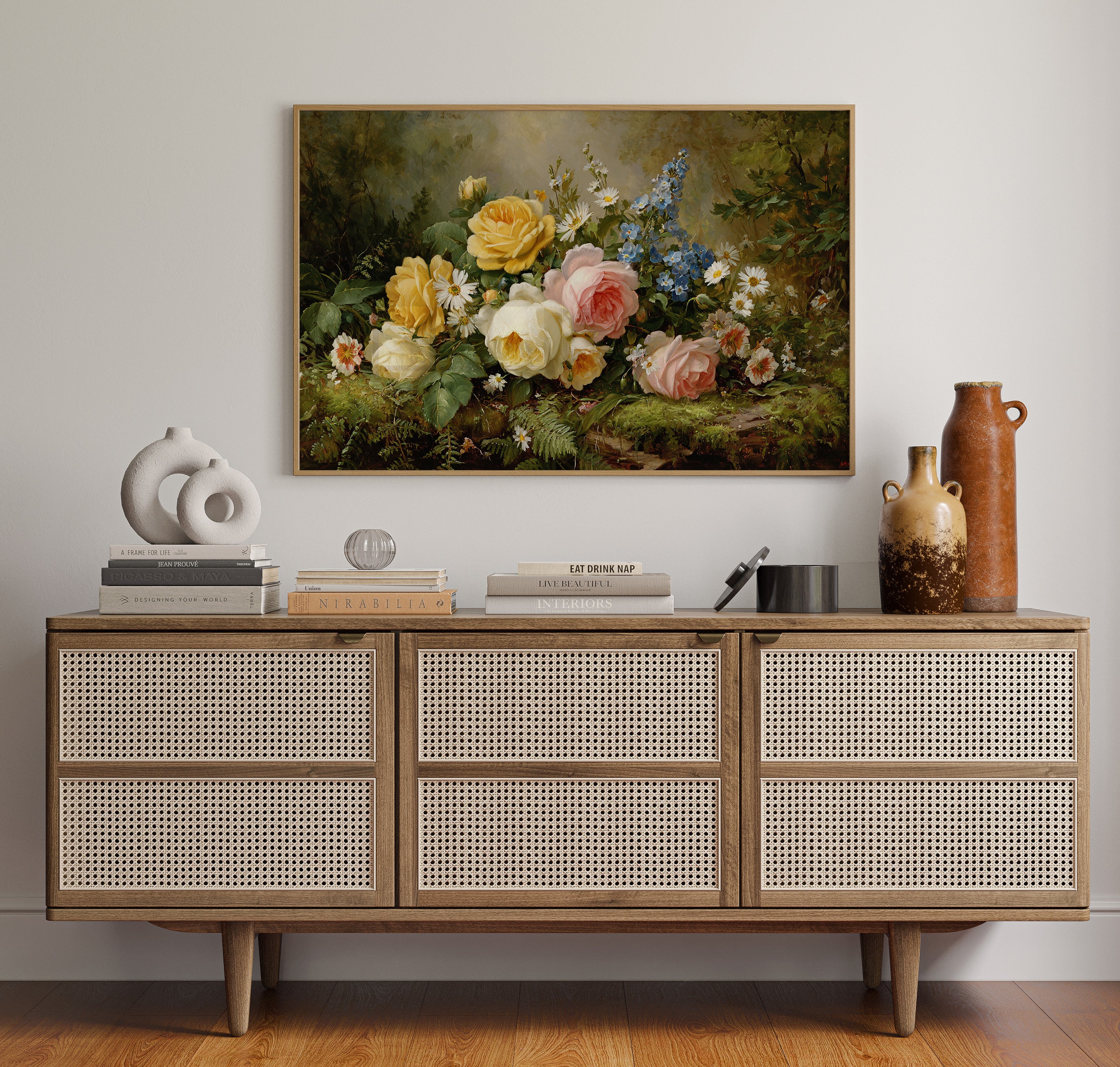 Summer Roses Dance With Wild Daisies
