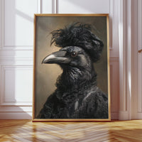 Elegantly Dressed Raven in Lace