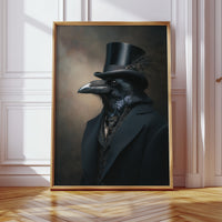 Dapper Raven in Formal Attire