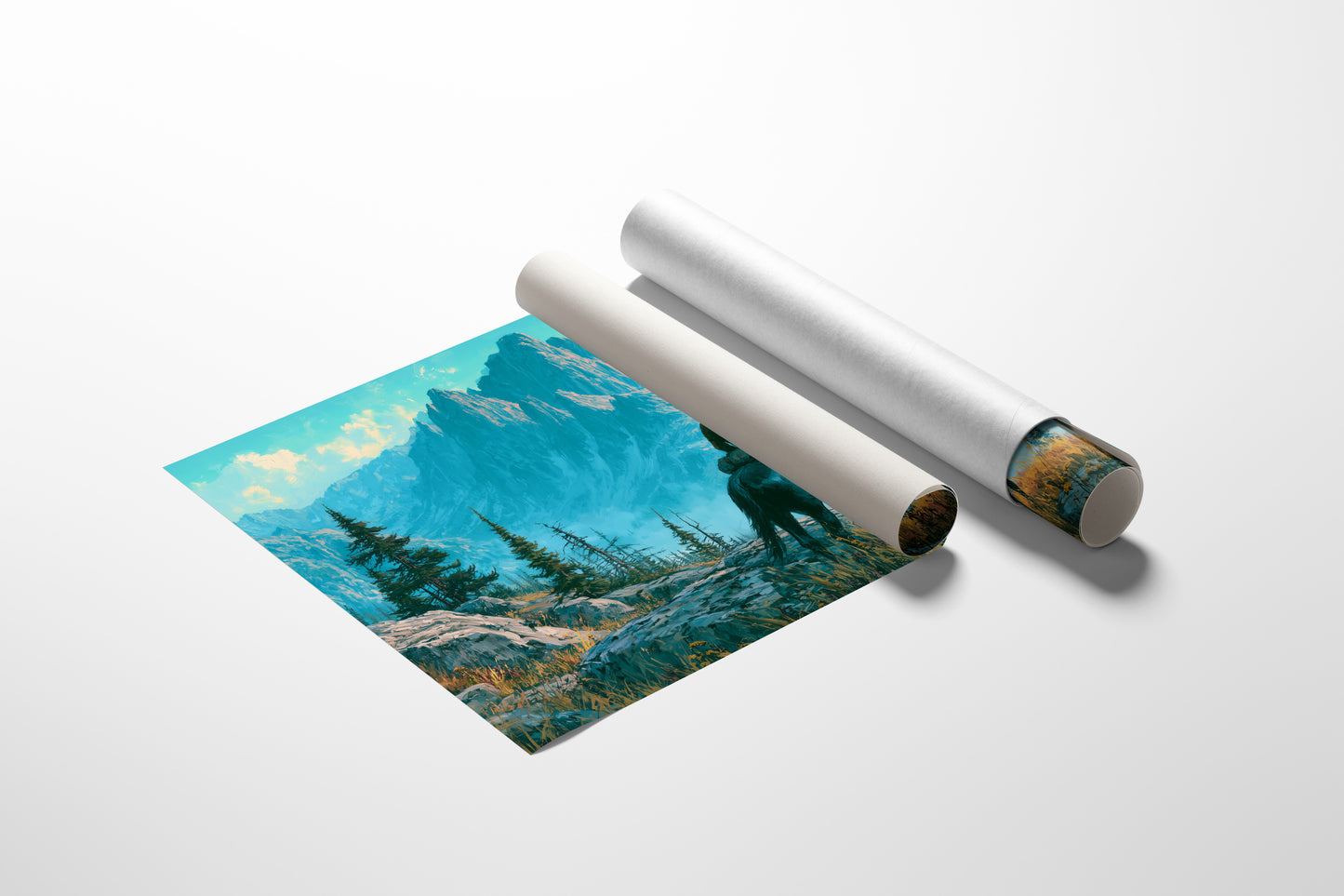 Solitary Ranger in Turquoise Peaks