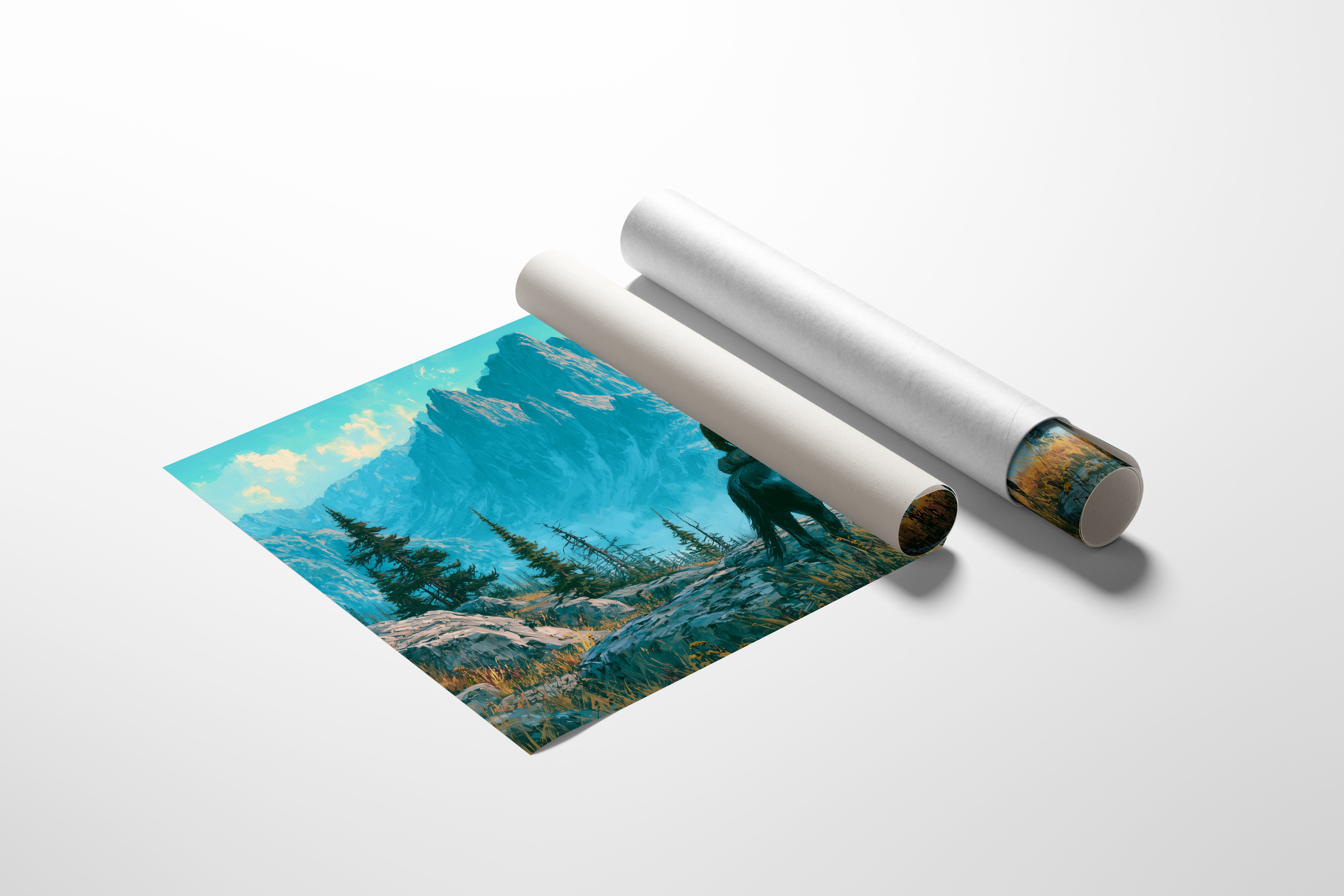 Solitary Ranger in Turquoise Peaks