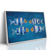 Striped Swimmers Meet At Sea