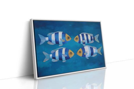 Striped Swimmers Meet At Sea