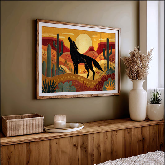 Coyote Songs At Desert Sunset