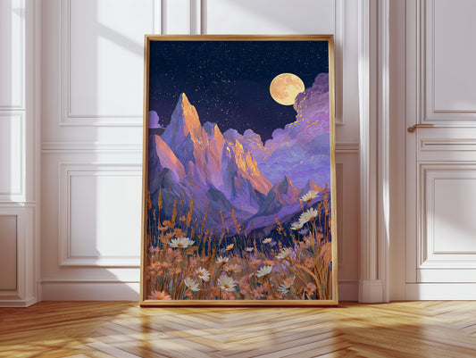 Moonlit Peaks and Meadow Serenades