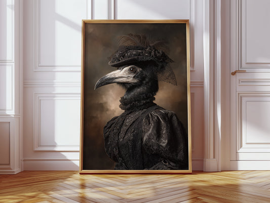 Elegance Beneath Feathered Veils