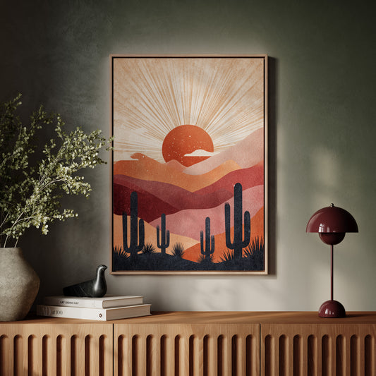 Desert Sunsets and Silent Sentinels