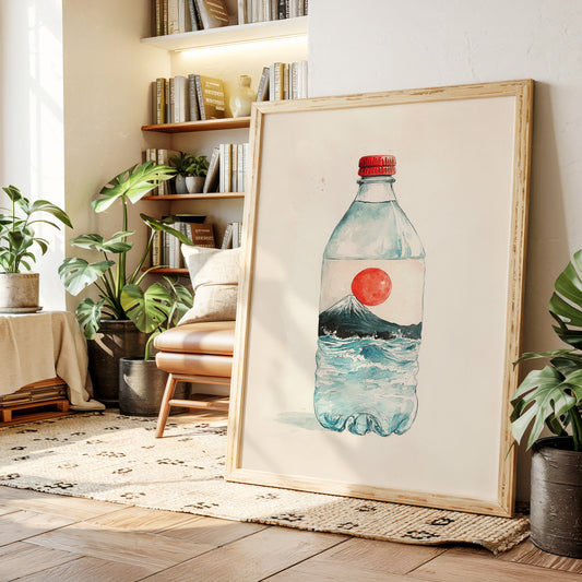Mount Fuji Flows In Bottle
