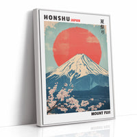 Vintage Mount Fuji – Rising Sun & Cherry Blossoms
