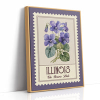Illinois Violet Watercolor Stamp