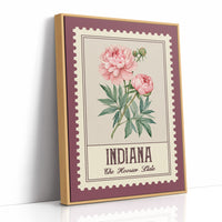 Indiana Peony Watercolor Stamp