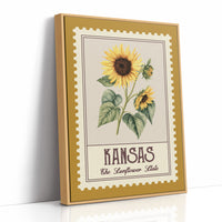 Kansas Sunflower Watercolor Stamp