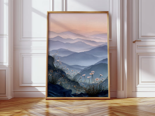 Daisies Beneath the Mountain Veil