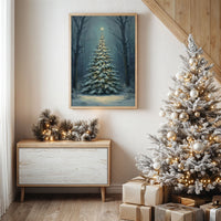 Silent Night Between Winter Trees