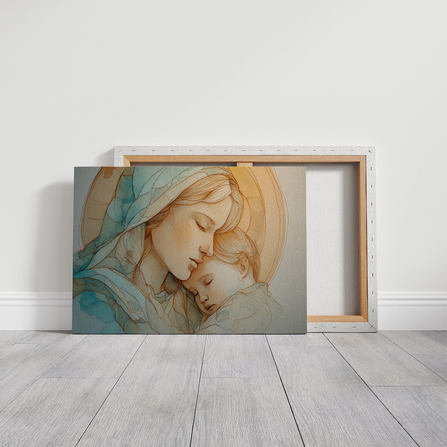 Tender Moments In Aqua Gold