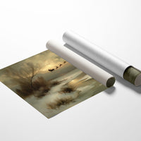 Winter Magic Crosses Moonlit Stream