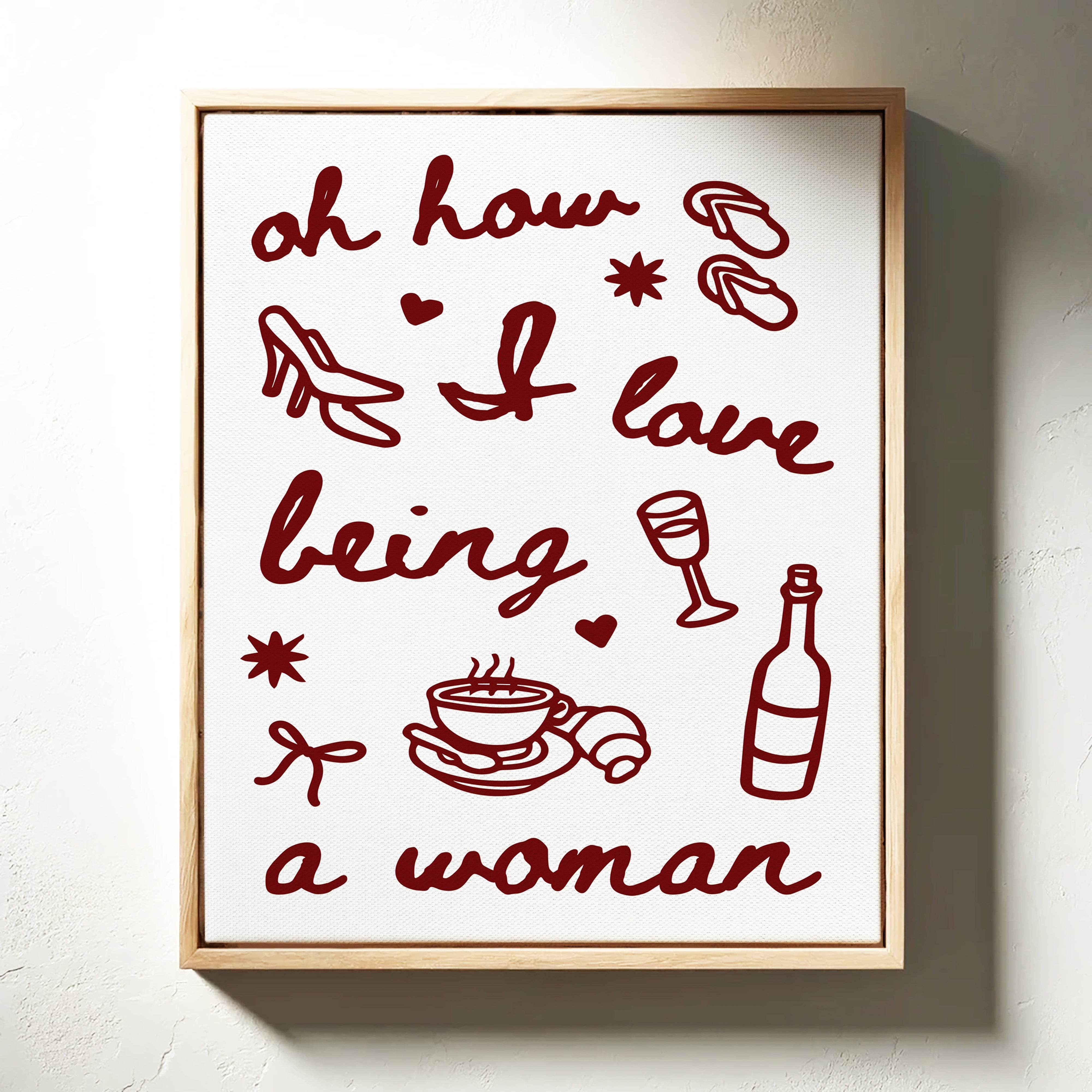 Sweet Moments In Burgundy Lines