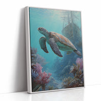 Ancient Voyager In Turquoise Depths