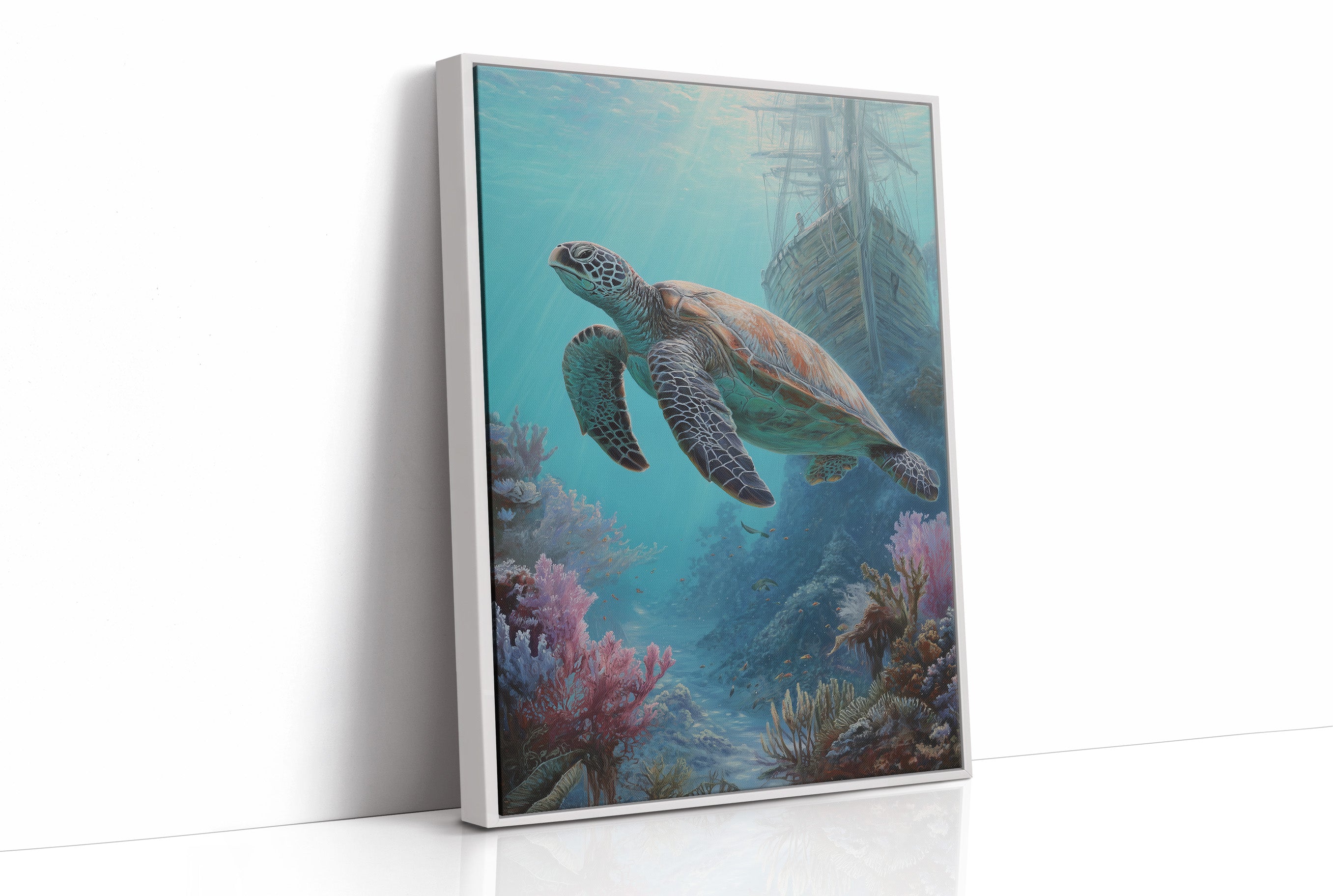 Ancient Voyager In Turquoise Depths