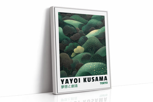 Abstract Green Dreamscape – Kusama-Inspired Forest