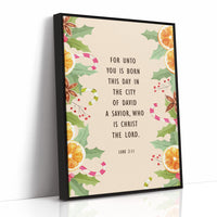 Scripture Adorned With Festive Botanicals