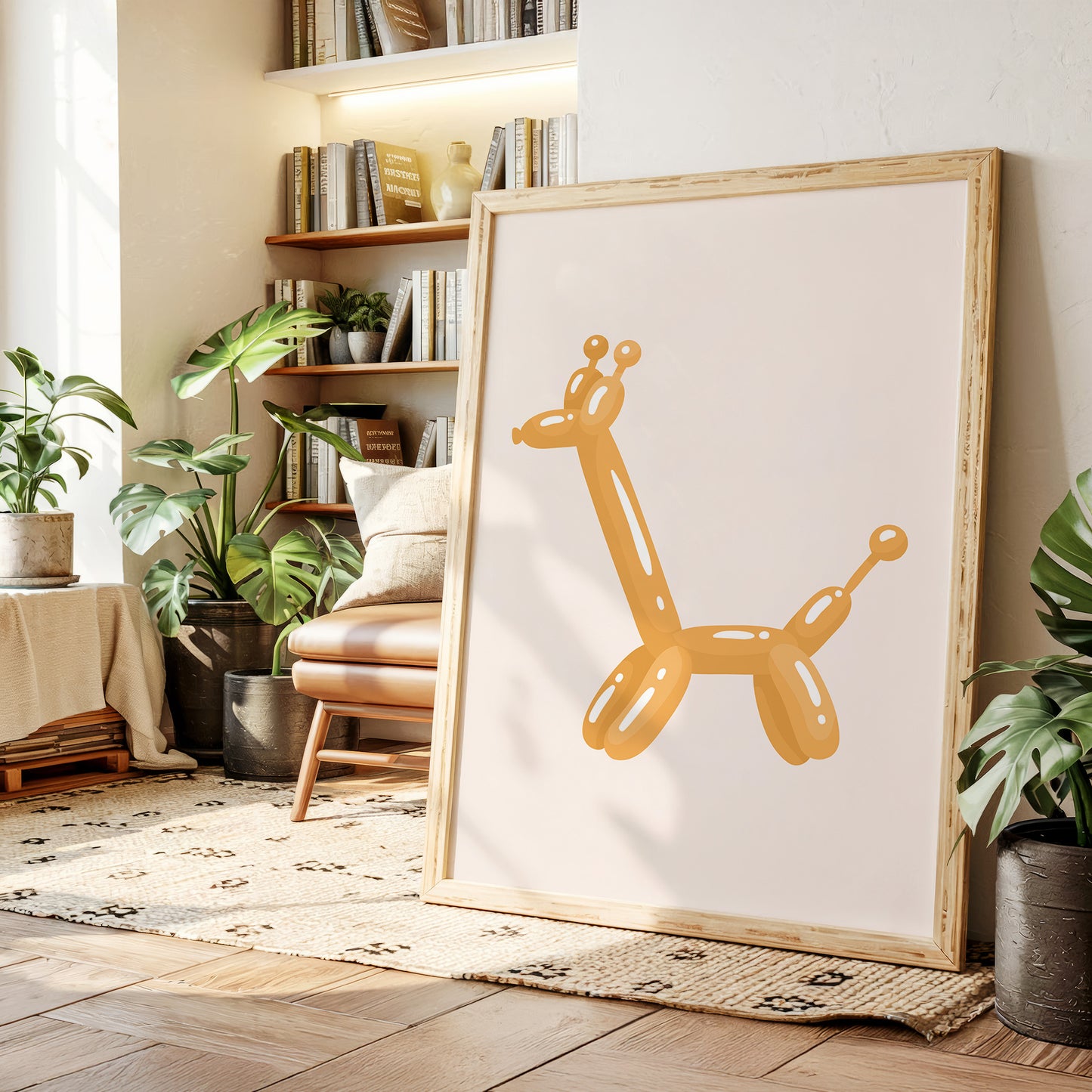 A Giraffe's Playful Journey