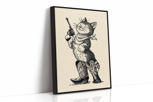 Feline Outlaw Draws At Dawn