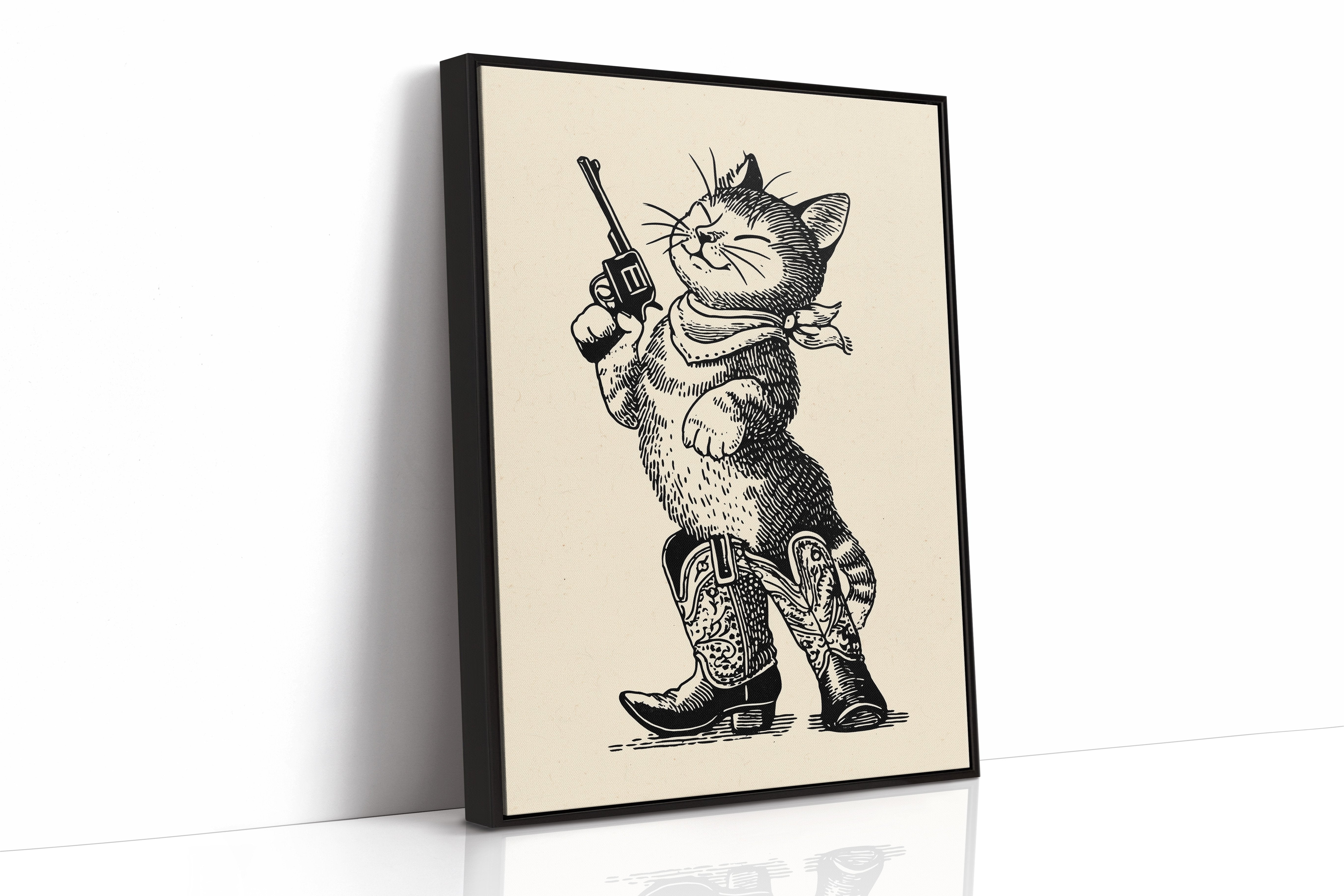 Feline Outlaw Draws At Dawn