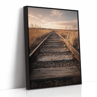 Prairie Tracks Under Golden Sky