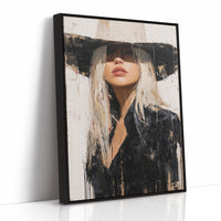 Mysterious Blonde In Wide Brim