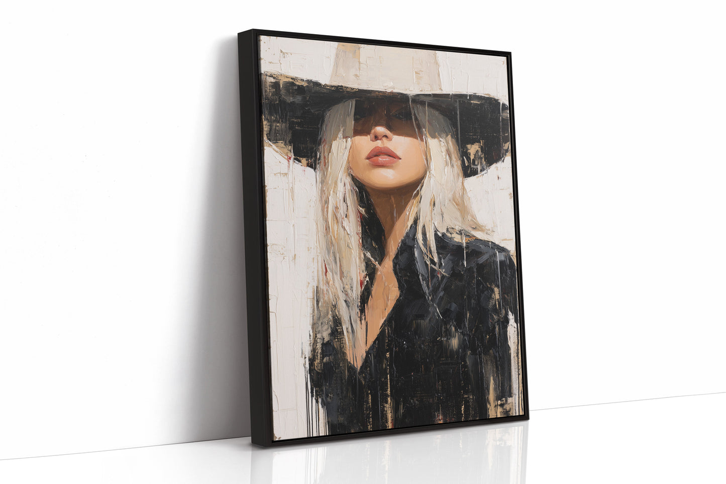 Mysterious Blonde In Wide Brim