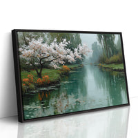 Cherry Blossoms Mirror Morning's Peace