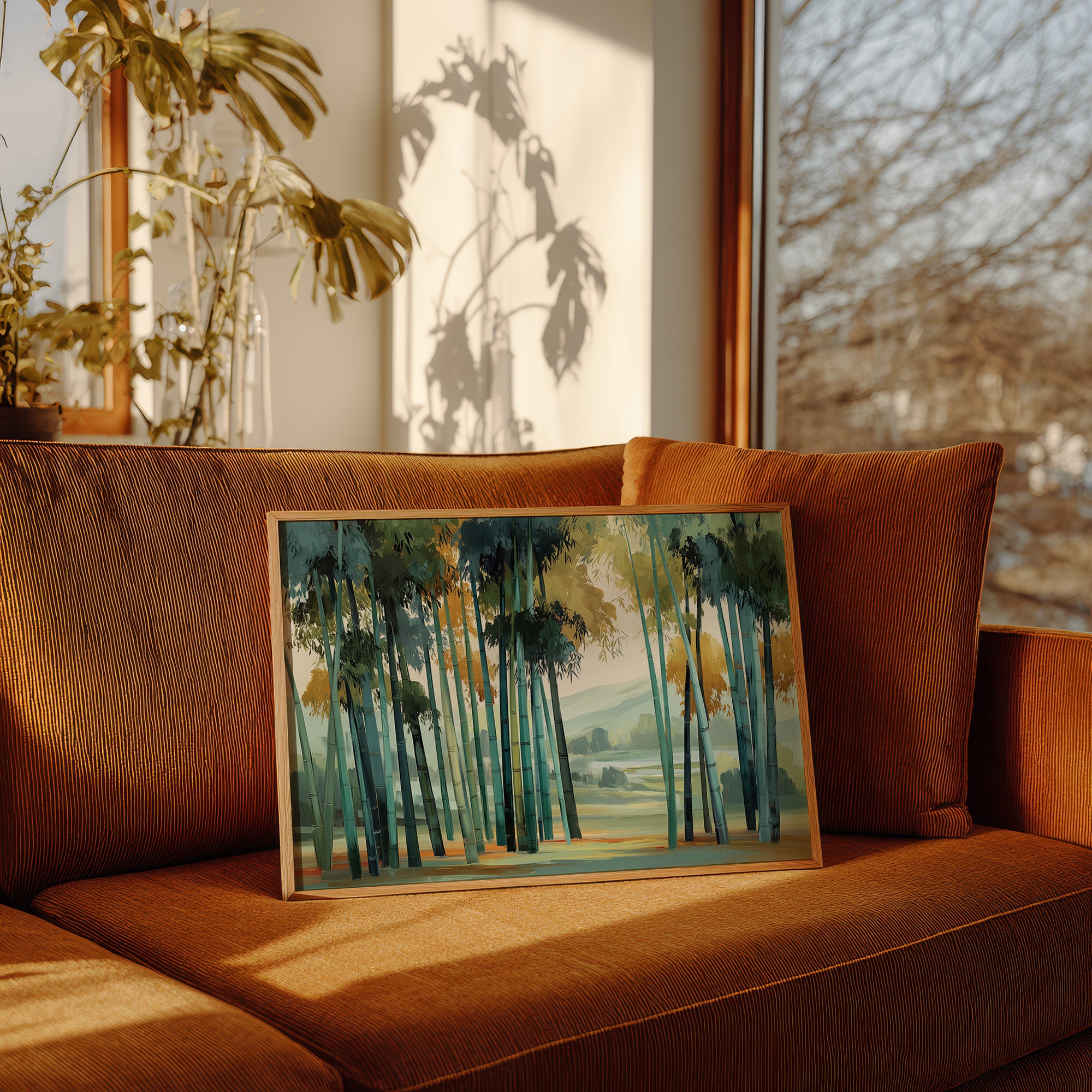 Bamboo Forest Bathes In Mist