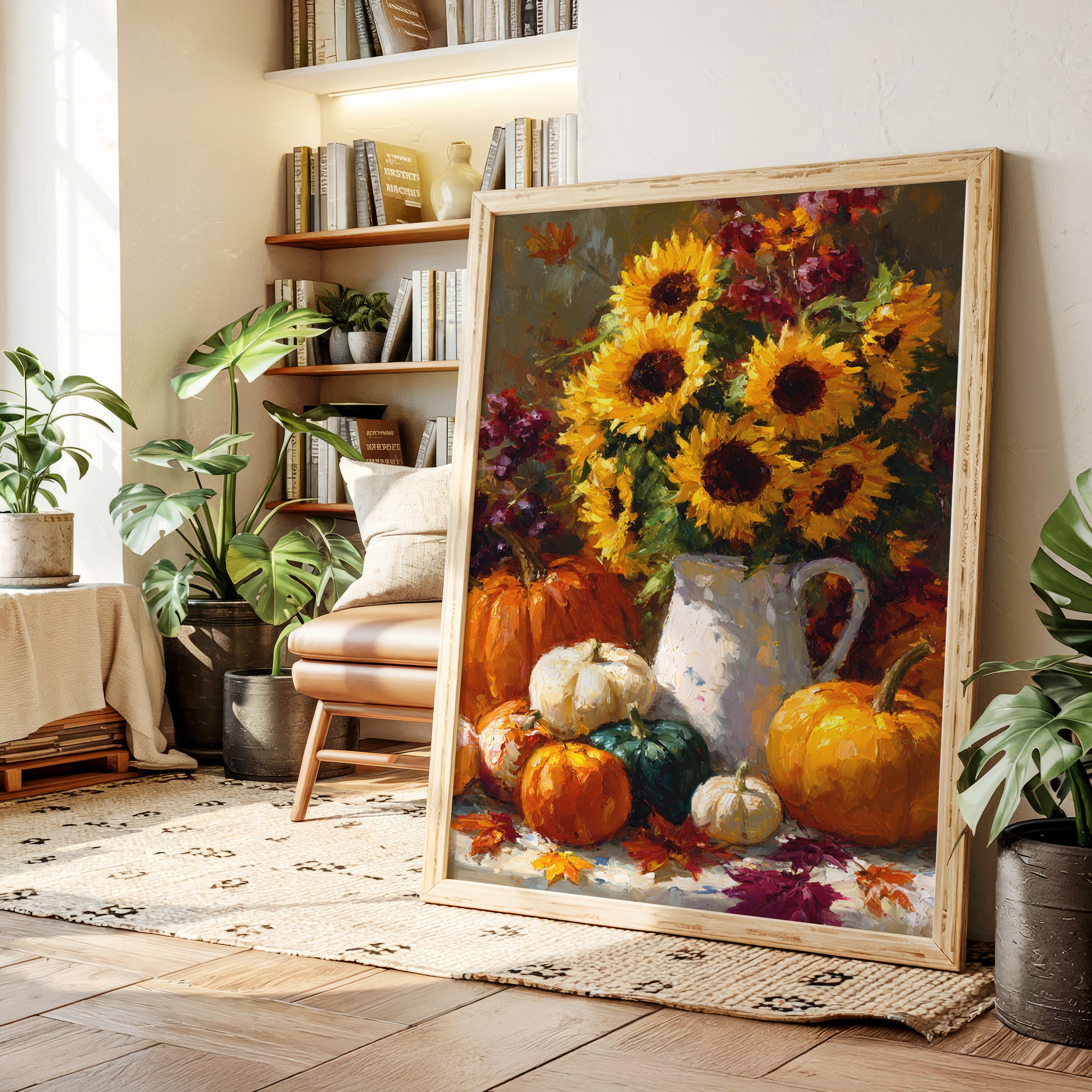 Autumn's Warmth In Sunflower Light