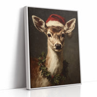 Fawn in a Santa Hat